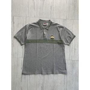 Vintage 90s Oregon Ducks Embroidered Polo Shirt Men’s Sz L College NCAA Striped